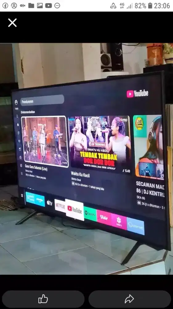 TV Smart 4K 65 Samsung UHD Blutoth HDR Dolby Stereo Surrnd (No-Minus)