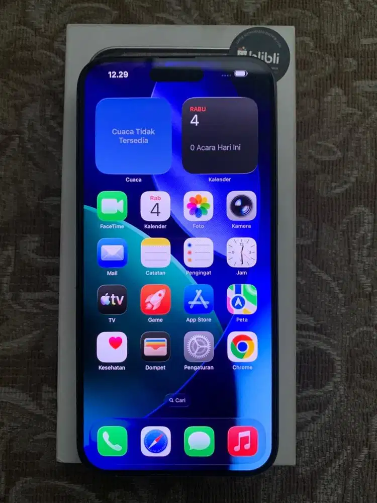 Iphone 15 pro max 256GB. Natural titanium, fullset, bekas ibox