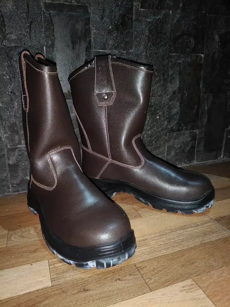 SEPATU SAFETY BOOT AETOS ORIGINAL, BROWN, 40 KONDISI MULUSS