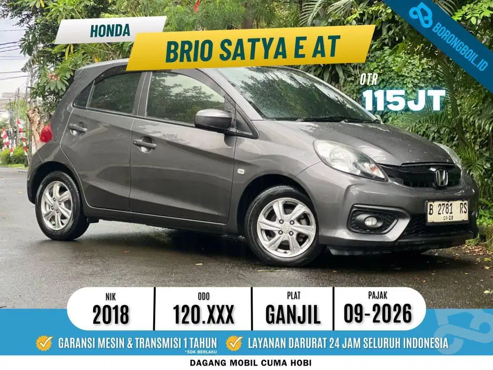 TERMURAH!!BRIO E CVT 2018 SIAP PAKAI