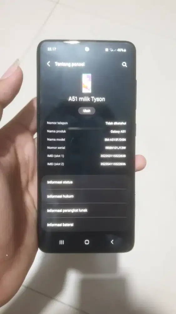samsung a51 ram 6/128 sein BU