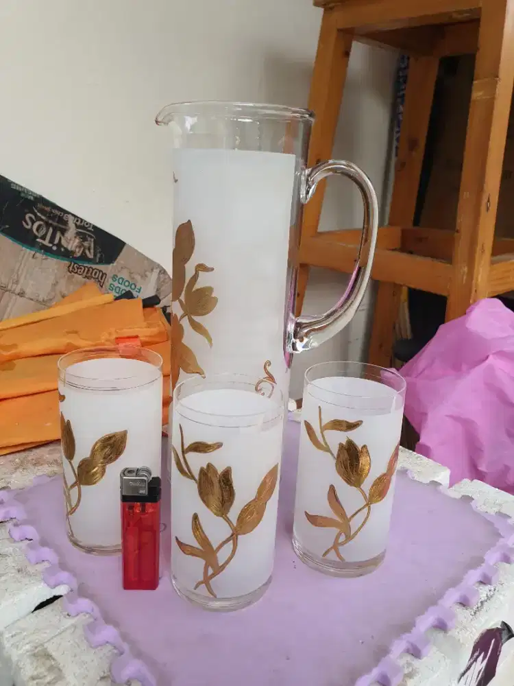 Teko dan Gelas kristal Bohemia