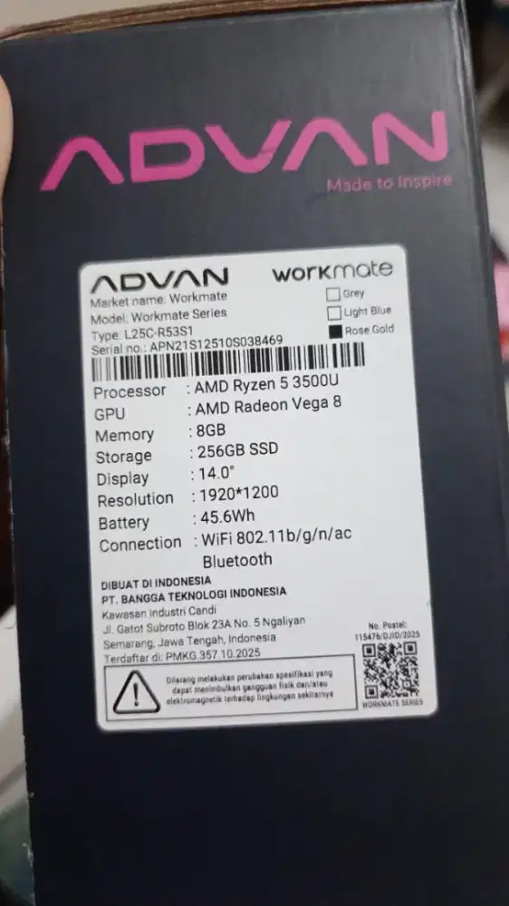 Laptop advan L25c-R53s1