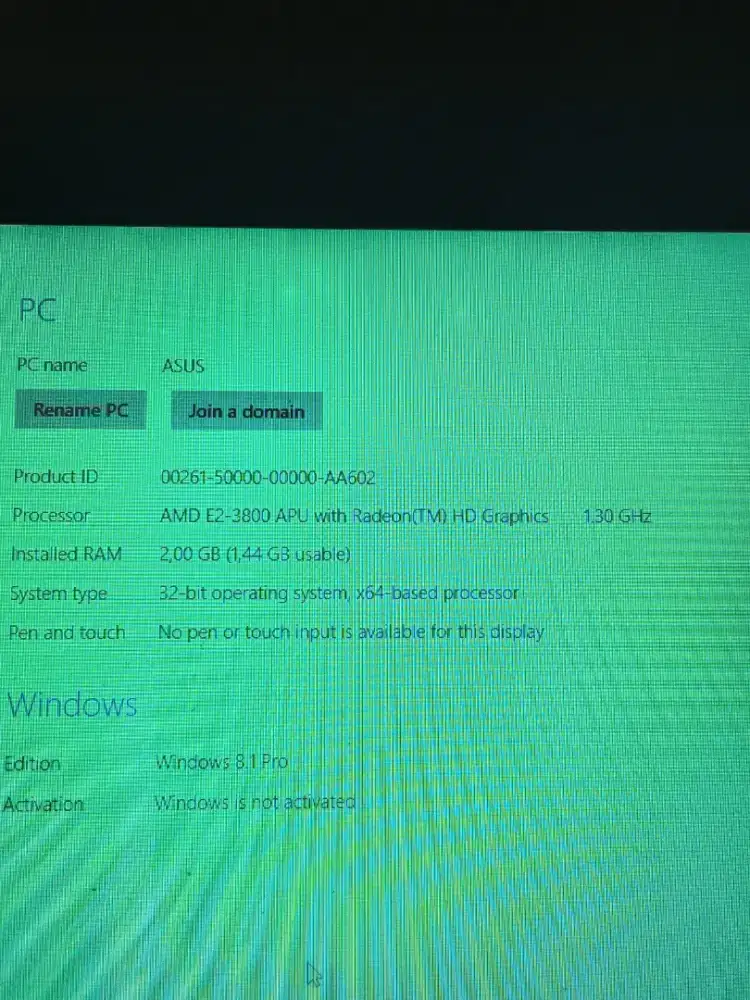 Laptop Asus Windows 8