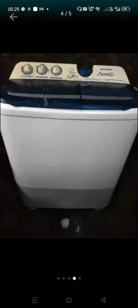 Mesin cuci Sharp 7 kg normal siap pakai no minus