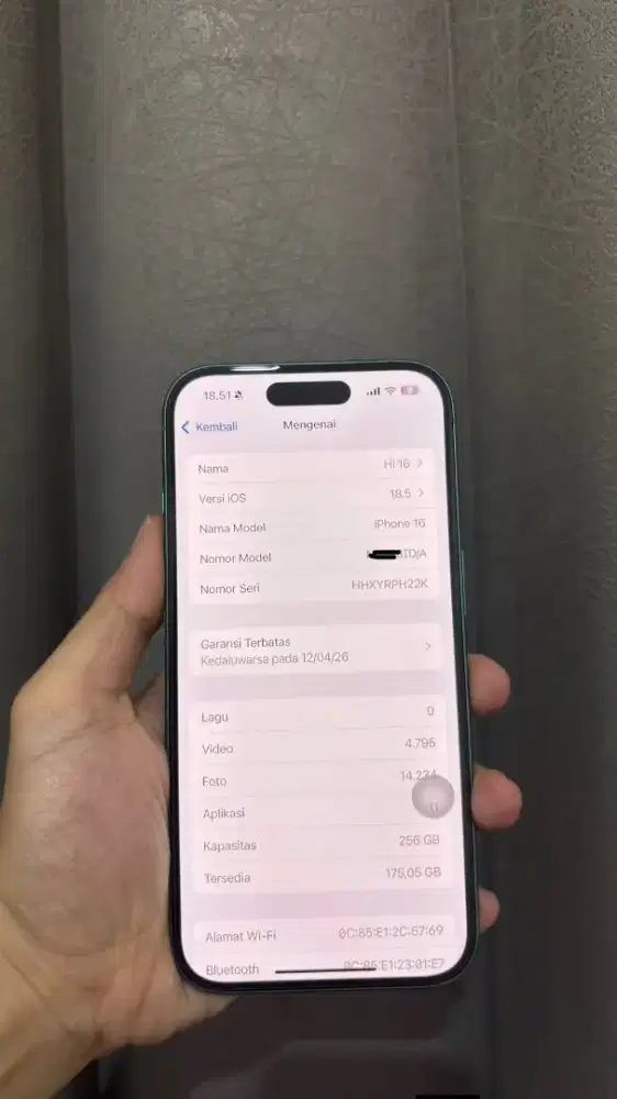 Jual iphone 16 256GB