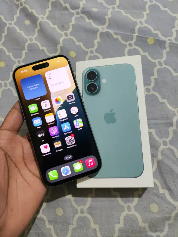 iphone 16 128Gb Ibox Warna Teal Full set original Nominus
