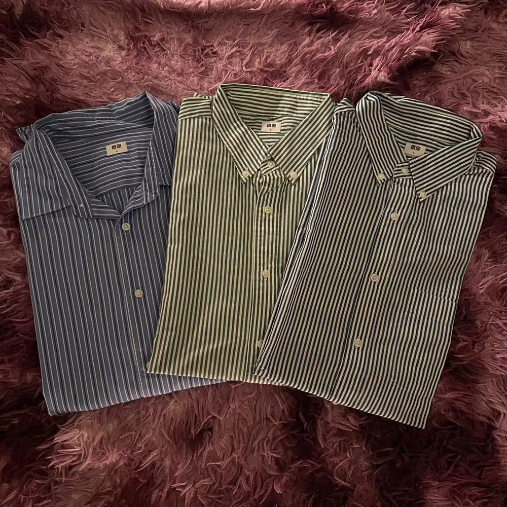 (BUNDLING PACKAGE) 3pcs Kemeja panjang Uniqlo