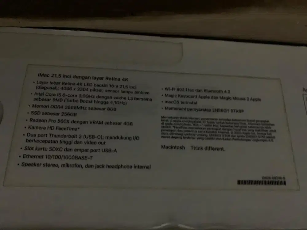 iMac (Retina 4K, 21,5 inci, 2019)