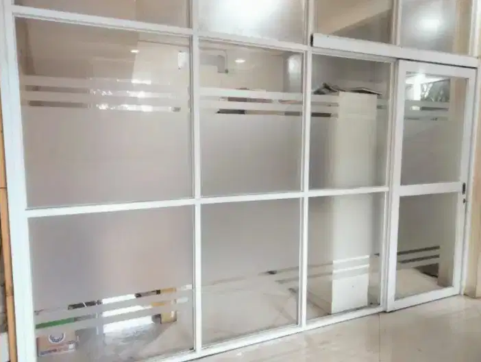 Sticker Kaca Film Jendela Sticker Sanblas Film Rumah Pintu Motif Buram