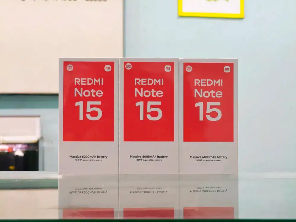 REDMI NOTE 15 4G 8/256 NEW SEGEL PROMO TERMURAH GARANSI RESMI 15 BULAN