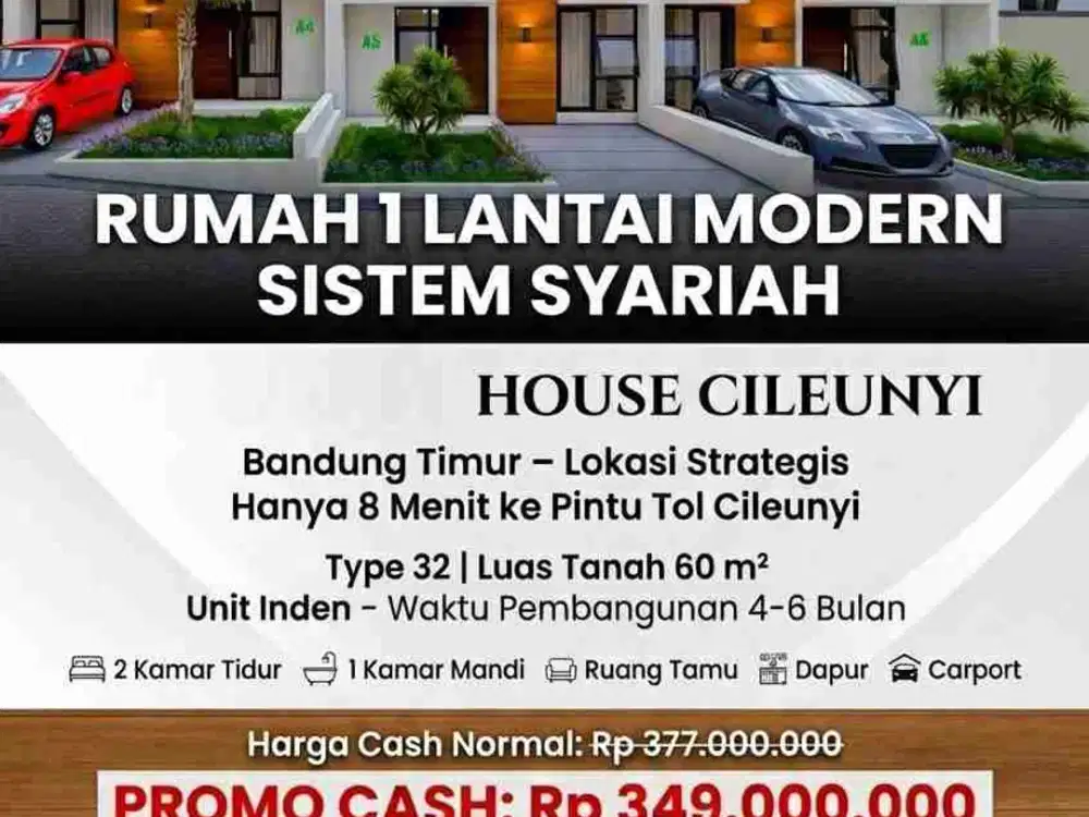 Dijual Rumah Baru Murah Mewah Bisa KPR Dekat Kampus UIN Bandung Cileunyi Kulon NAR