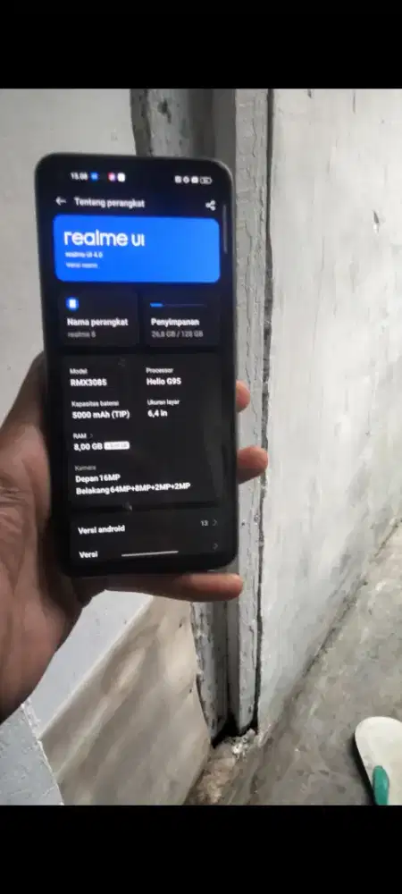 Realme 8 ram 8/128 kelengkapan hp casan , hp semua nya berfungsi