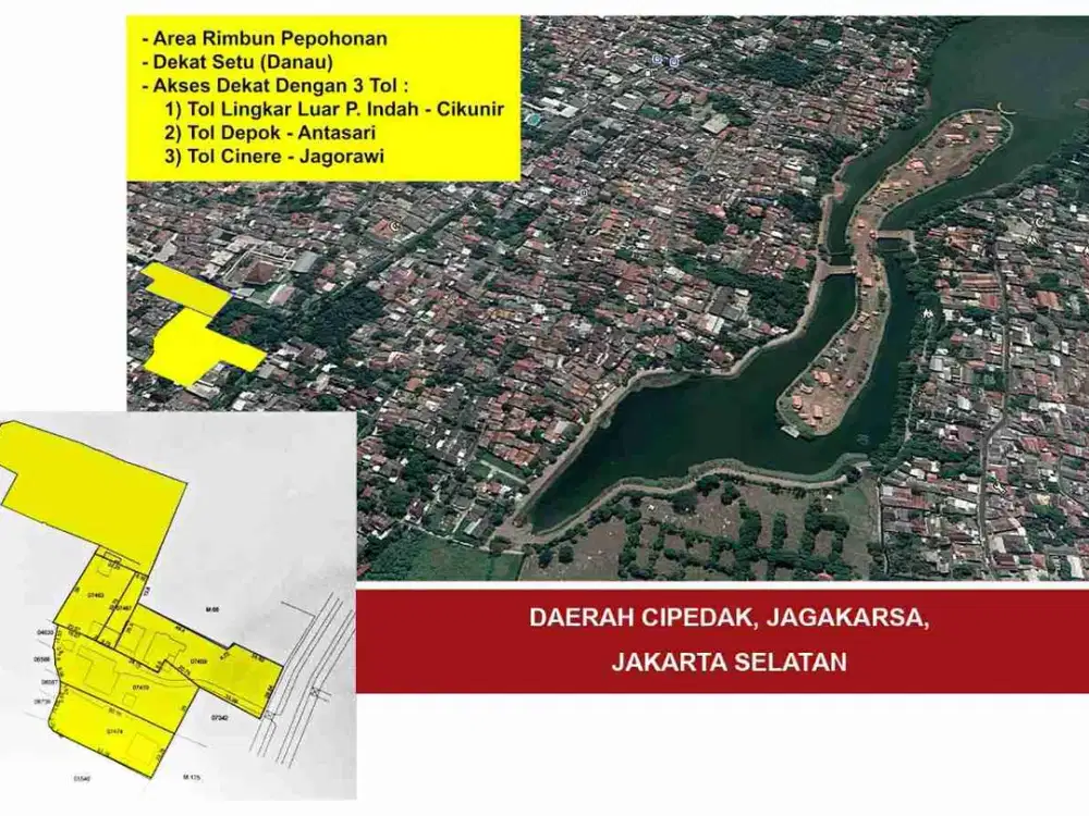 Dijual lahan kavling 1 ha di Jagakarsa jakarta selatan