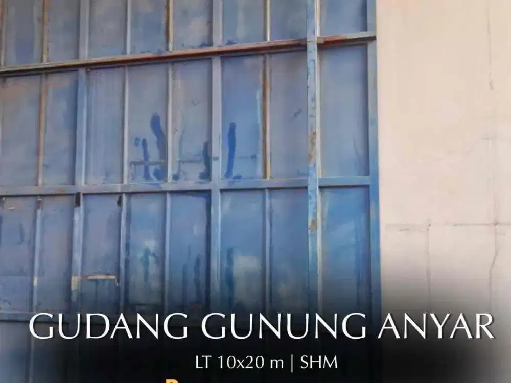 Dijual gudang gunung anyar ada kantor