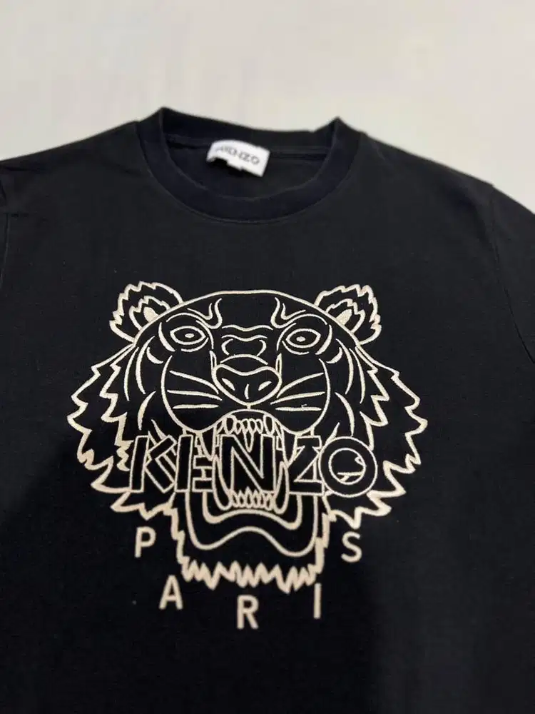KENZO Tiger Logo Tee Black Original Size XS Kondisi Excellent