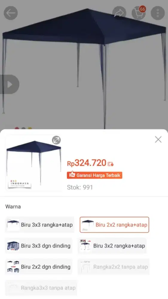 Tenda jualan / tenda bazar/ tenda portebel