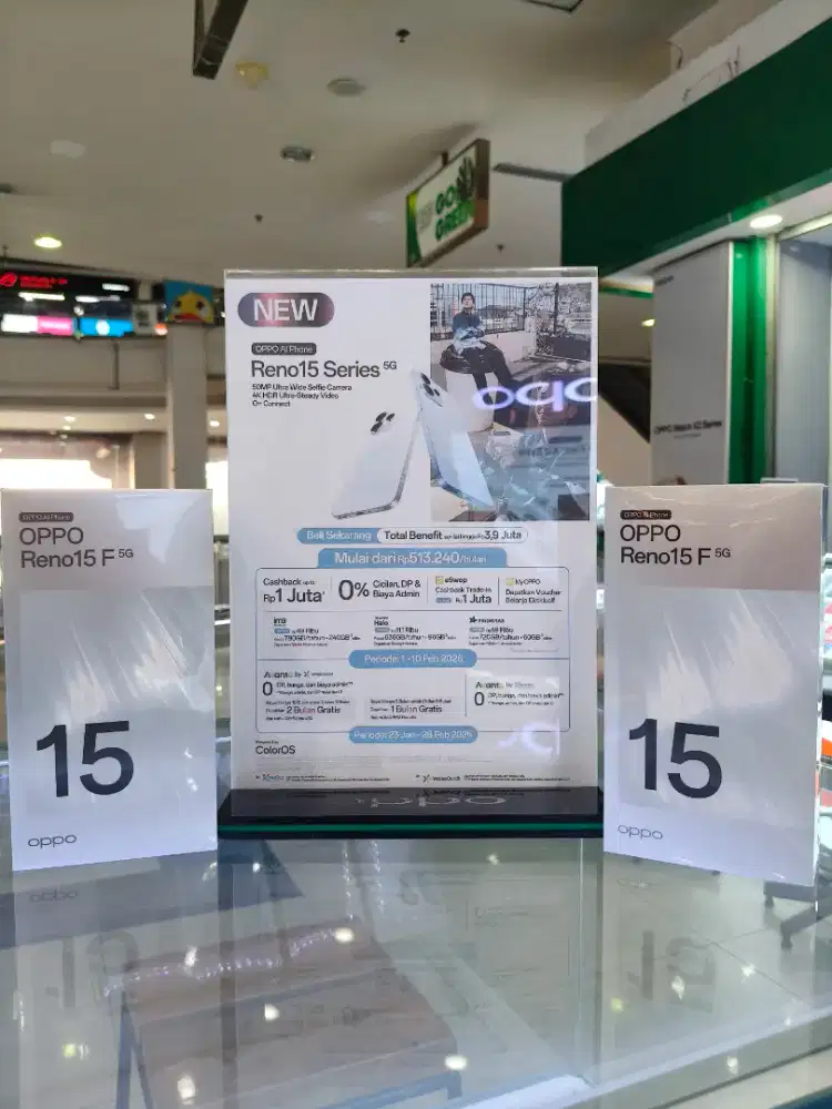OPPO RENO 15F 5G new garansi resmi 12/256gb