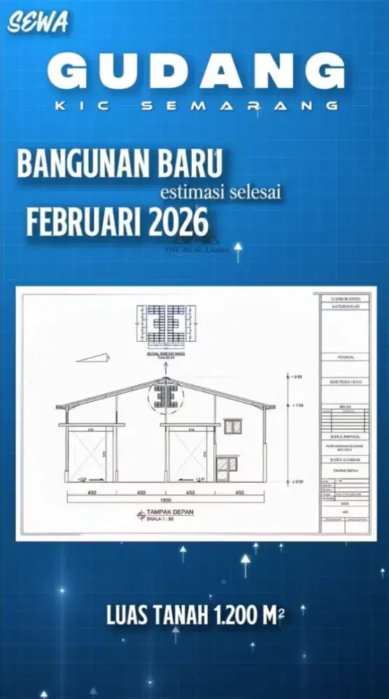 Disewakan GUDANG BARU DI KAWASAN INDUSTRI CANDI SEMARANG