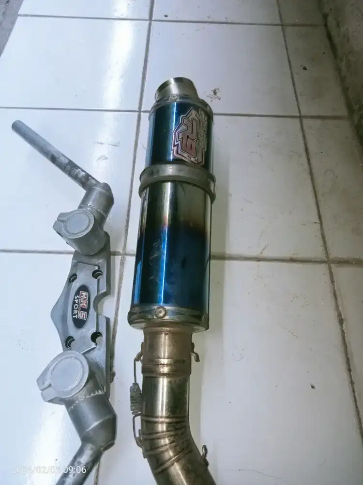 Knalpot R9+stang Jepit HKS sport
