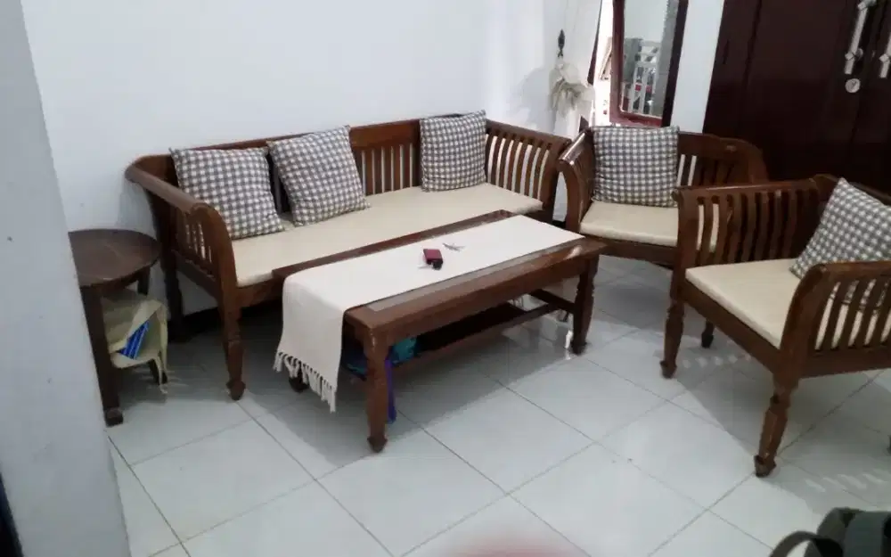 Jual Kursi & Meja Jati 3+2