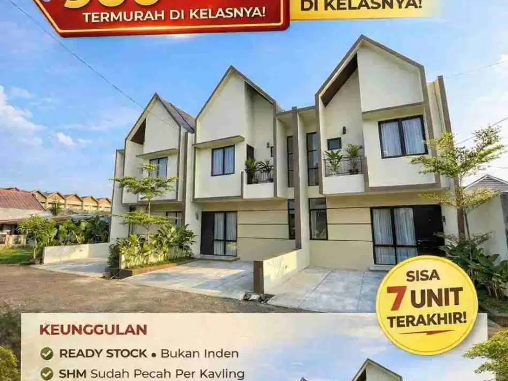 Jual Rumah Baru 2 Lantai Murah Mewah Bisa Tanpa DP Pamulang Tangsel Tangerang Selatan CAT