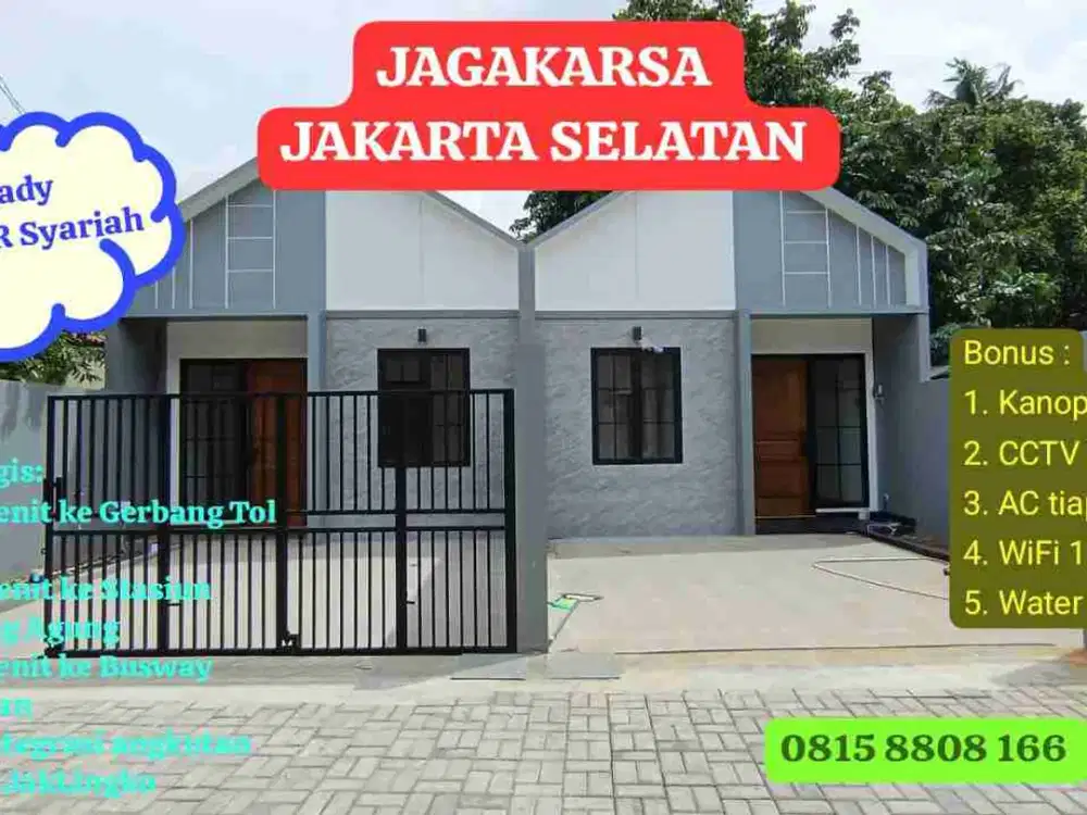 Dijual Rumah Siap Huni Dekat Stasiun Lenteng Agung Jagakarsa Jakarta Selatan