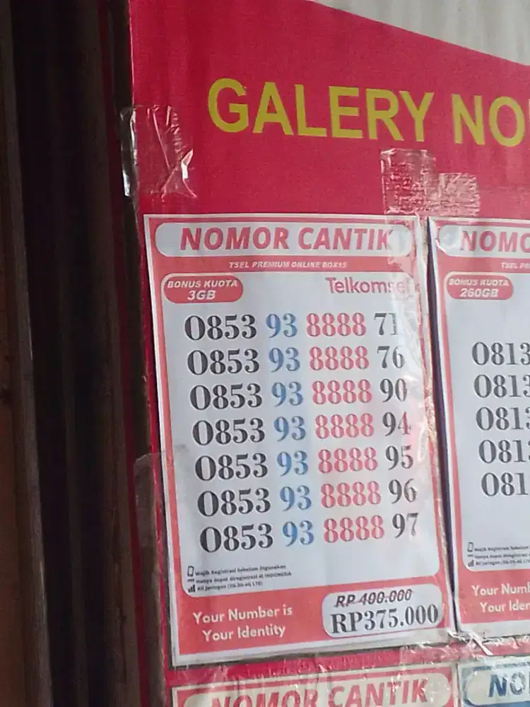 Nomor cantik telkomsel