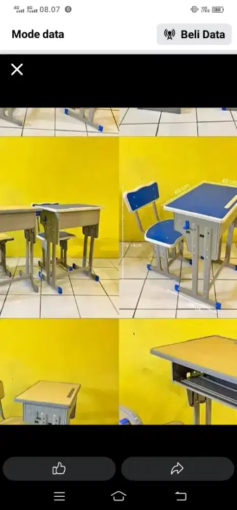 Kursi dan meja belajar baru