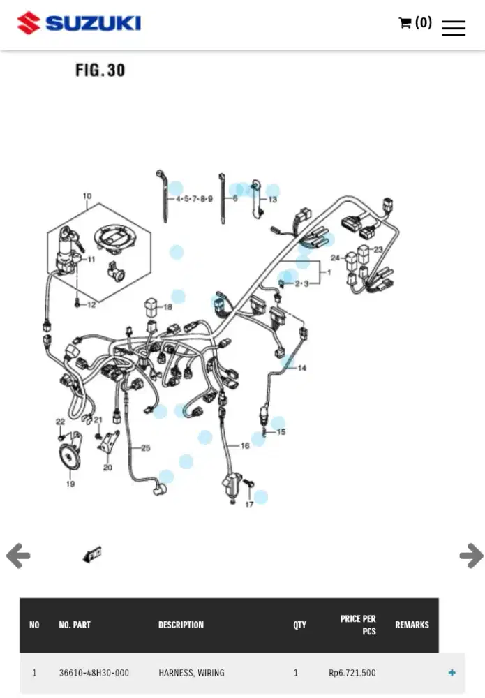Kabel Body Suzuki Inazuma Baru
