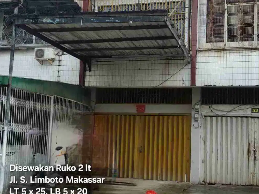 Disewakan Ruko 2 lt Jl. S. Limboto Makassar