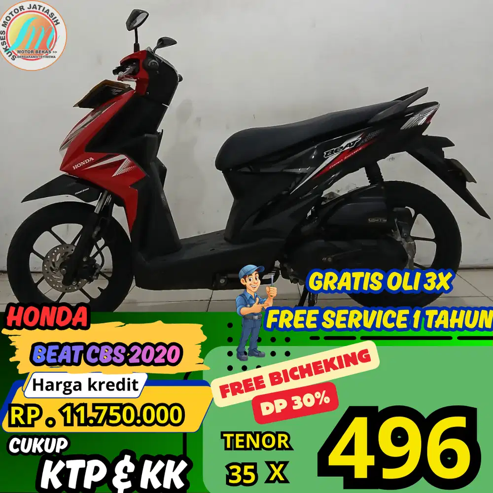 PROMO KHUSUS BI CHEKING DI JAMIN BISA ACC HONDA BEAT CBS 2020