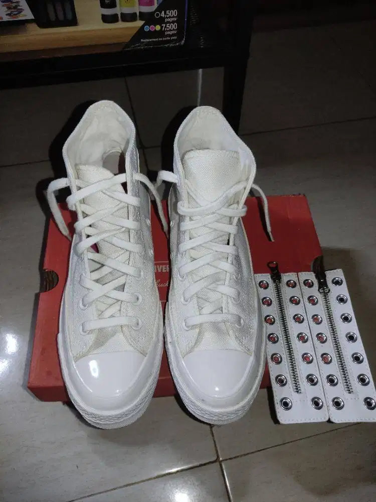 Converse chuck zipper white pink