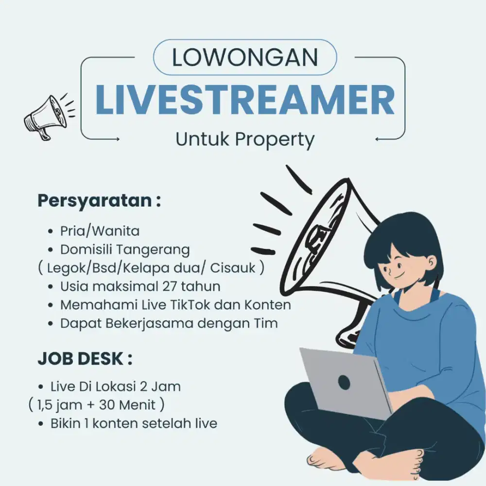 DIBUTUHKAN FREELANCE LIVE TIKTOK