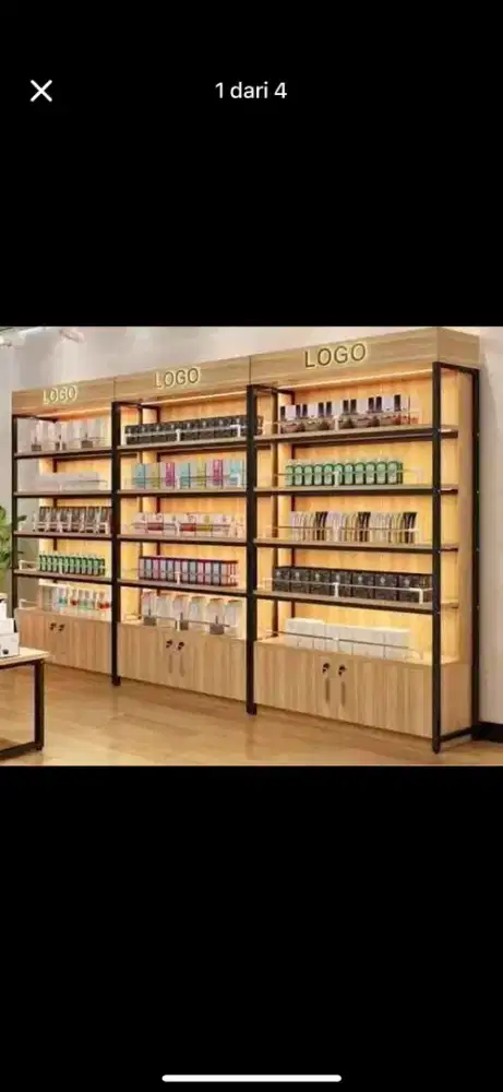 Tempahan aneka Rak parfum,rak kosmetik