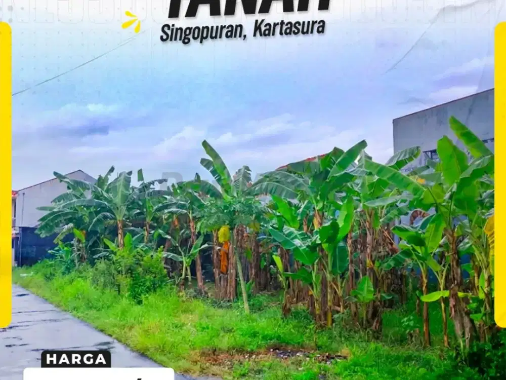 Dijual Tanah Pekarangan Premium Siap Bangun di Singopuran Kartasura