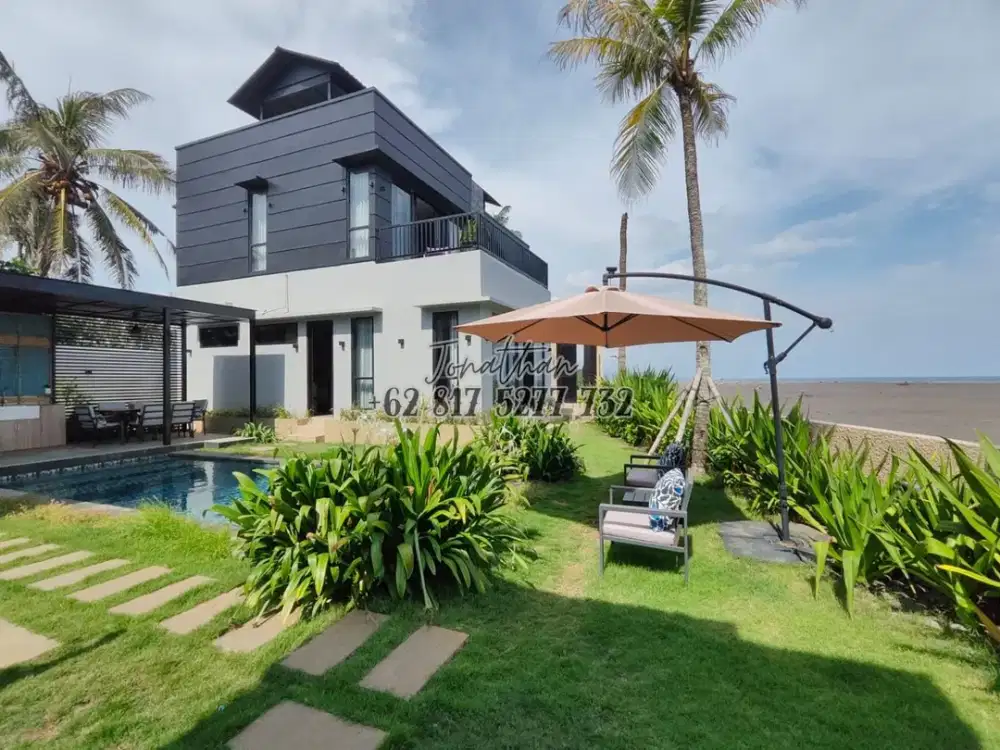 Dijual Villa Beachfront 3 Kamar Tidur dengan Rooftop di Saba Gianyar Bali - VSDS