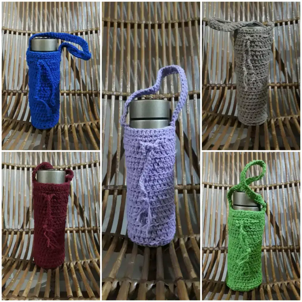 Rajut handmade - tempat minum /tumbler 500 ml