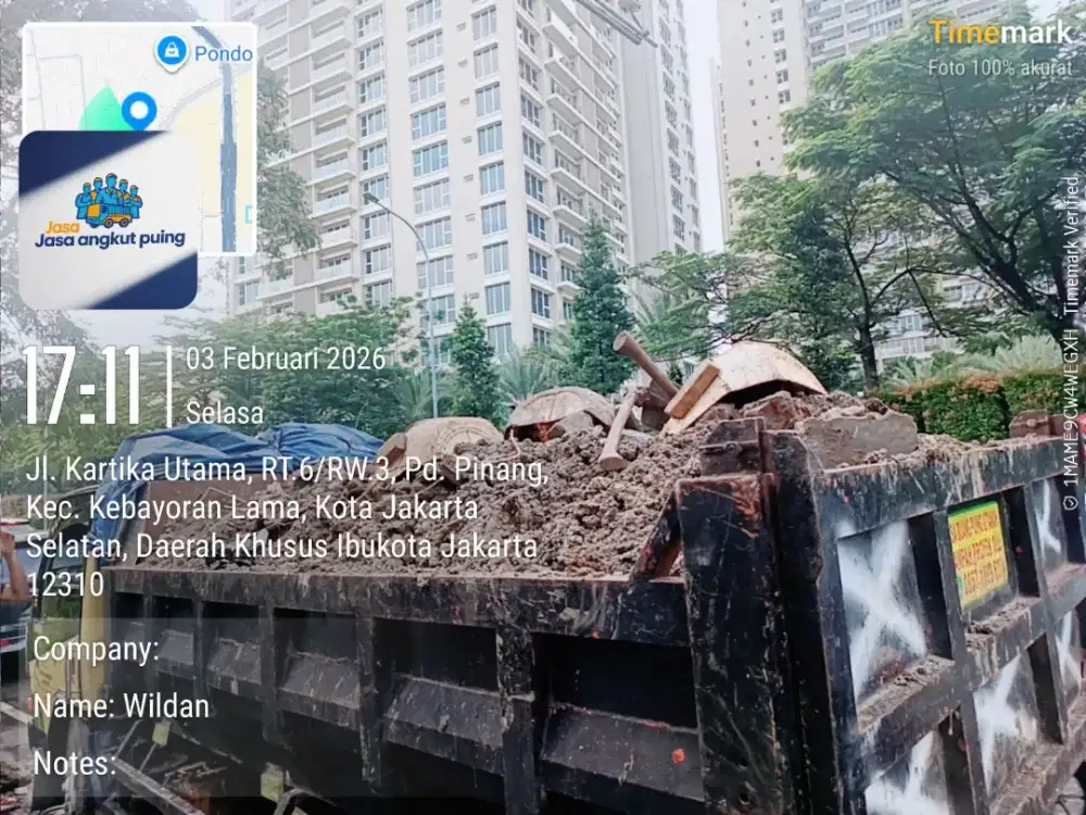 Jasa buang puing dan sampah proyek