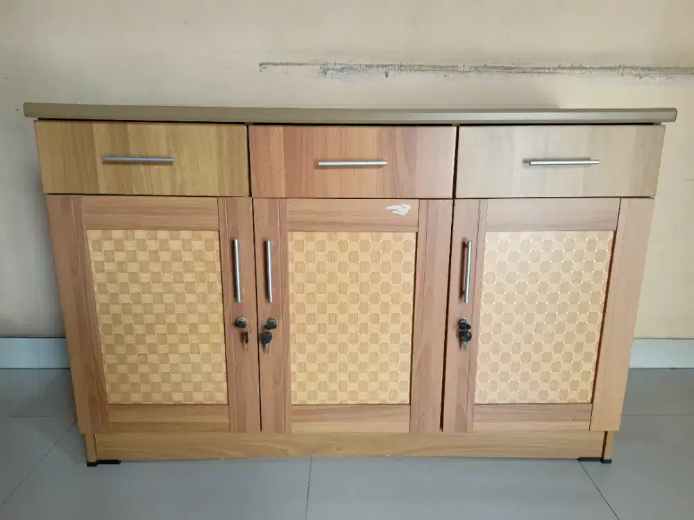 Lemari Buku 3 Pintu Lemari Dapur Kitchen Set Bawah Lemari Kayu