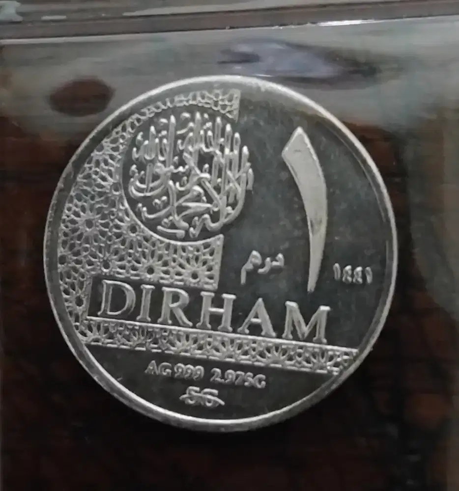 Koin Perak 1 Dirham Amirat Utsmani
