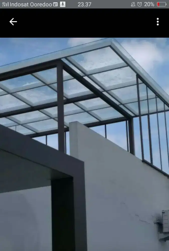 Kanopi kaca tempered / Canopy kaca tempered