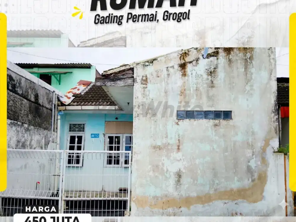 Dijual/Disewakan Rumah Murah Strategis di Gading Permai Grogol Sukoharjo