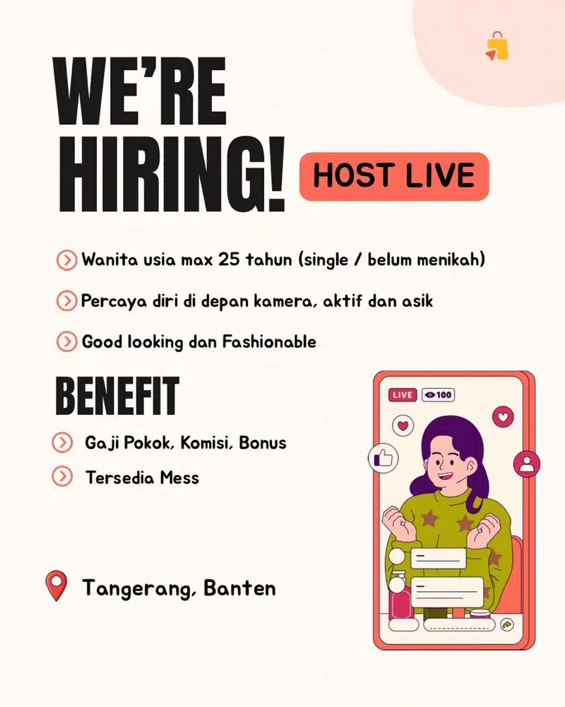 DIBUTUHKAN HOST LIVE