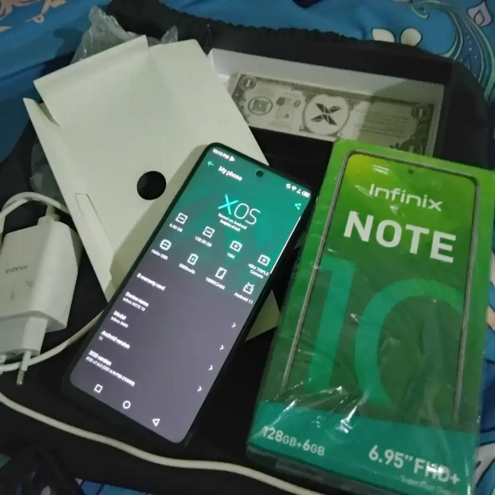 HP Infinix Note 10 Ram 6/128 Fullset Mulus