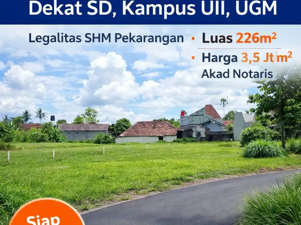 Tanah Jogja 2 MENIT SD BIAS KALIURANG SHMP