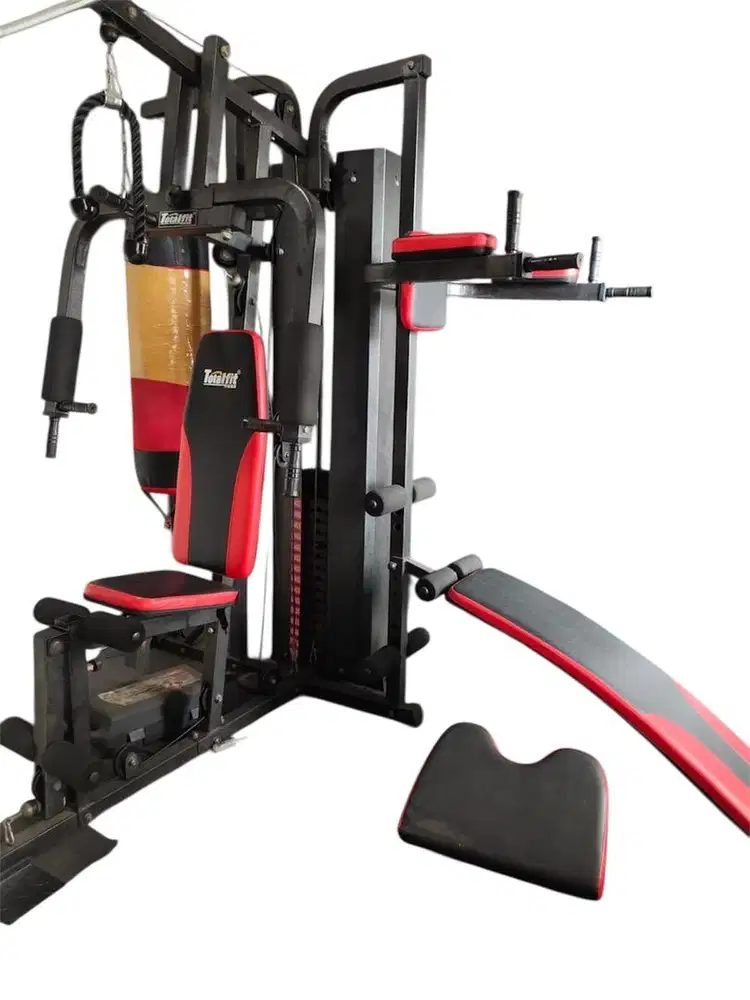 Alat Fitnes TOTAL Home gym 3 sisi plus Samsak TLHG 077 Home Gym NEGO