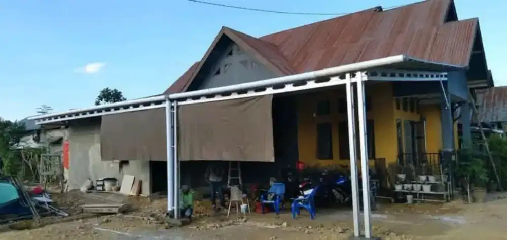 Pasang kanopy baja ringan taso murah dan berkualitas