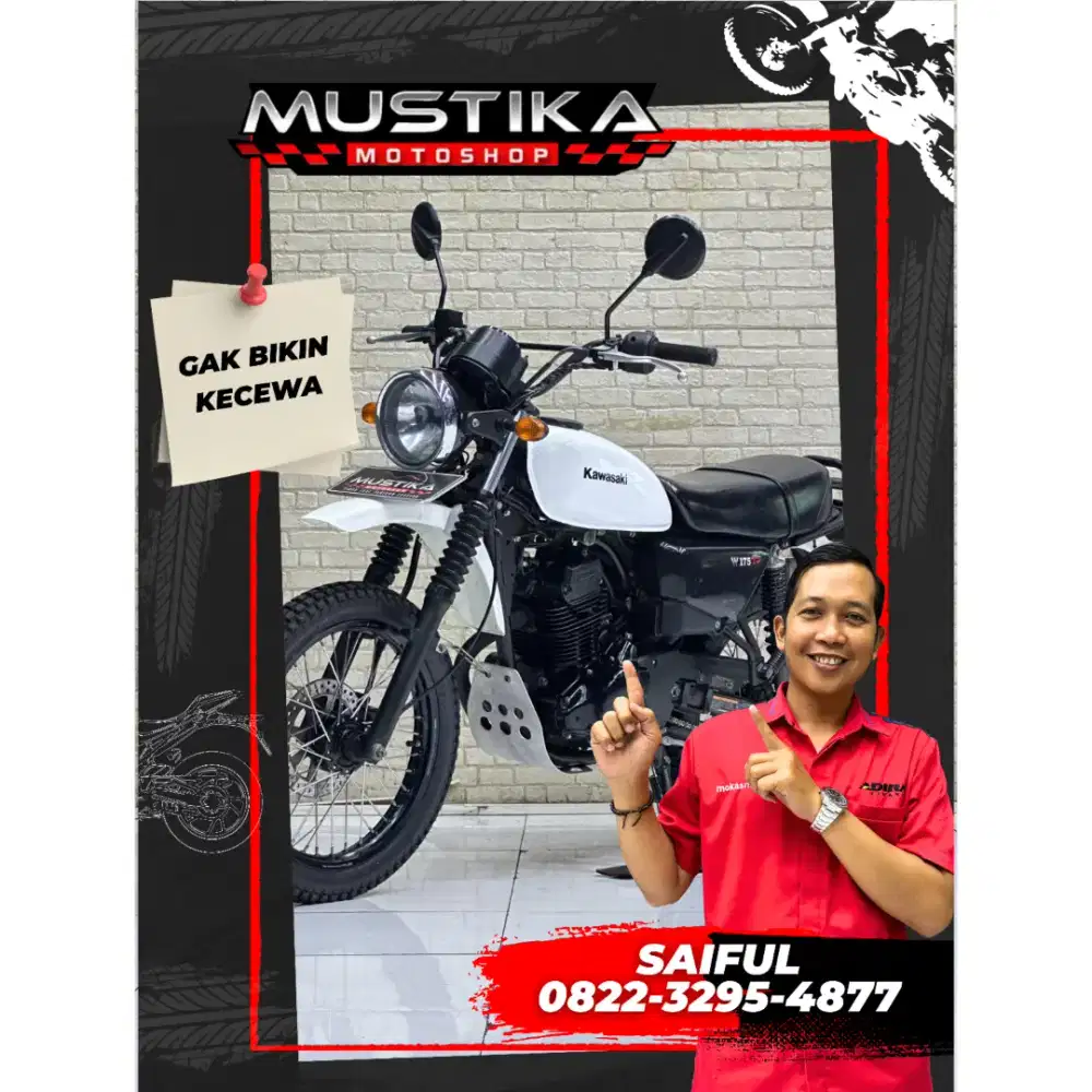 Perfect Condition!!Kawasaki W175 TR 2021 White Plat Jatim-Mustika
