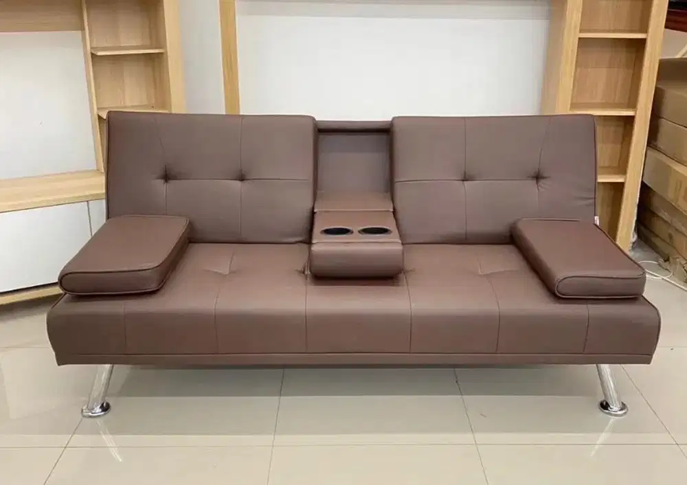 Sofa bed murah bahan kulit